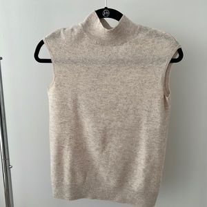 Club Monaco Cashmere sleeveless mock neck
